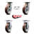 Polyurethane Set with Ball Bearing 2 Swivel Lock and 2 Rigid SCC