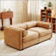 Élégant canapé 2 places en chenille avec siège de rangement, dossier cylindrique et accoudoirs, causeuse moderne en tissu avec espace de rangement caché-1211468901