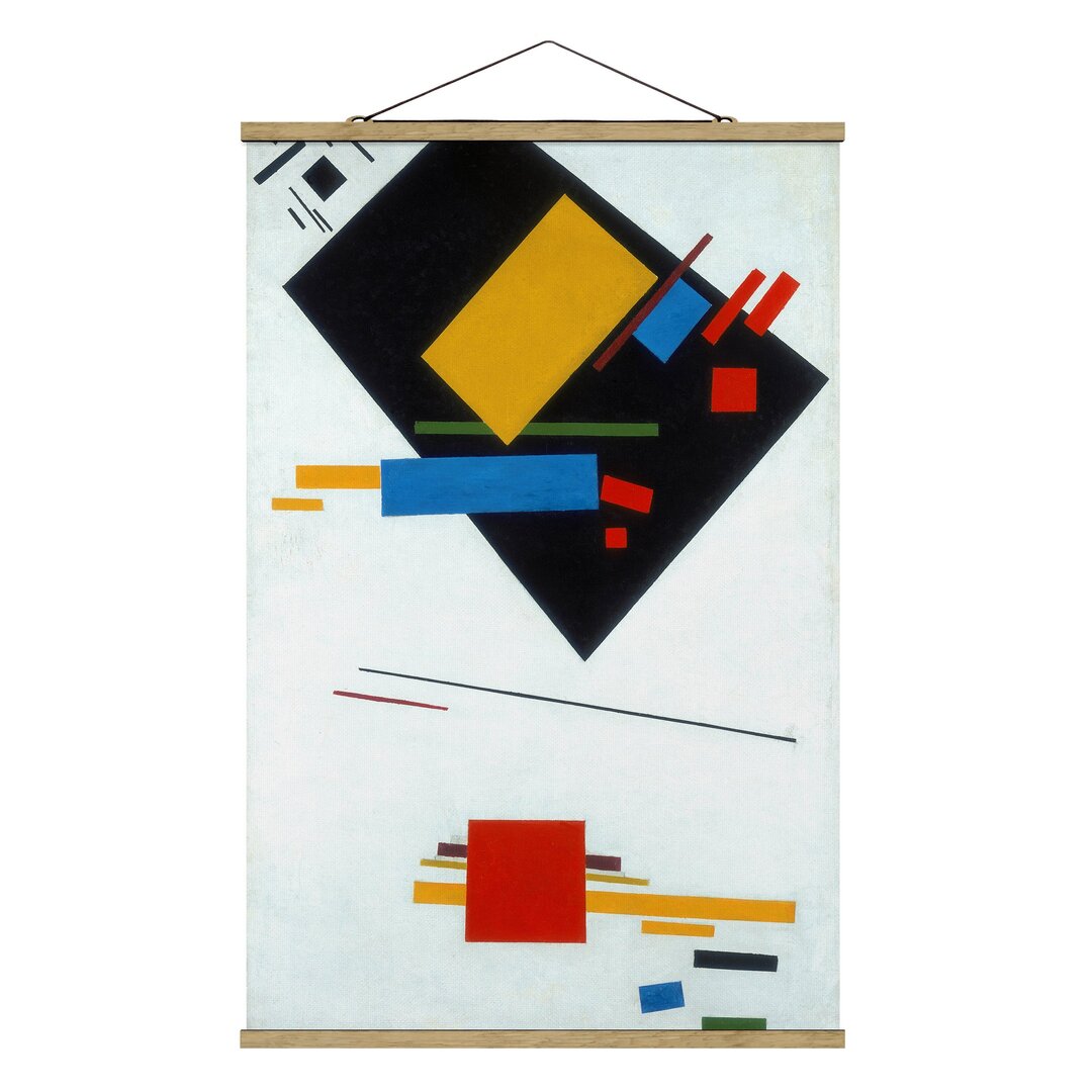 Stoffbild Mit Posterleisten - Kasimir Malewitsch - Suprematische Malerei - Hochformat 3:2