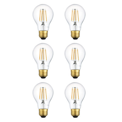 Xamiera 6 Watt (60 Watt Equivalent), A19 LED, Dimmable Light Bulb, Warm White (3000K) E26/Medium (Standard) Base