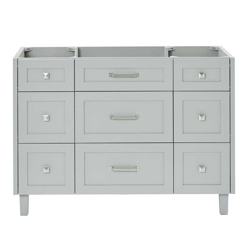 ARIEL Monroe 48 Single Bathroom Vanity Base Only, Gray