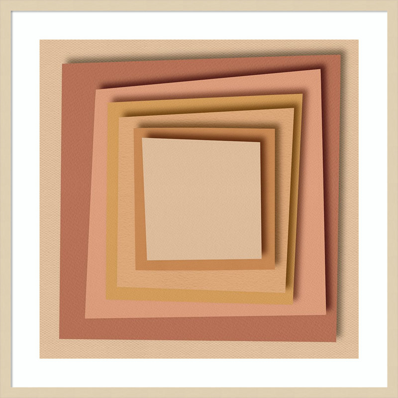 «Stack Paper II» par Regina Morre, impression sur bois encadrée, H 33 po x l 33 po