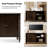 ALEX 63"W Transitional 4-Door Sideboard with Adjustable Shelves and Solid Wood Legs-816361331