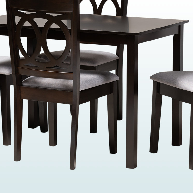 Robillard Dining Set, Sand Brown/Espresso, 5 Pieces