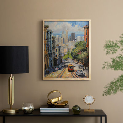 LANDSCAPES Series CECXCVI, reproduction d'art encadrée - bois massif