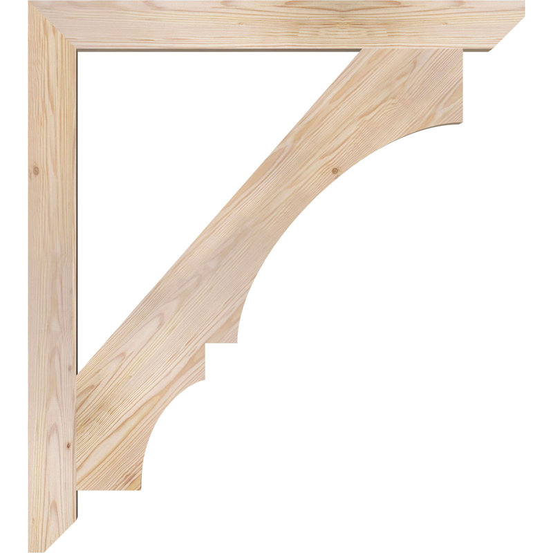 H 6'' W x 40'' D Wood Bracket/Corbel, 40" H x 3.5" W x 36" D, Smooth, Douglas Fir