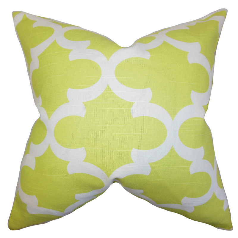 Coussin 100 % coton, Bleu, 18 po x 18 po, Housse de coussin seulement - sans coussin