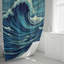 Rideau de douche avec tapis de bain-966218862