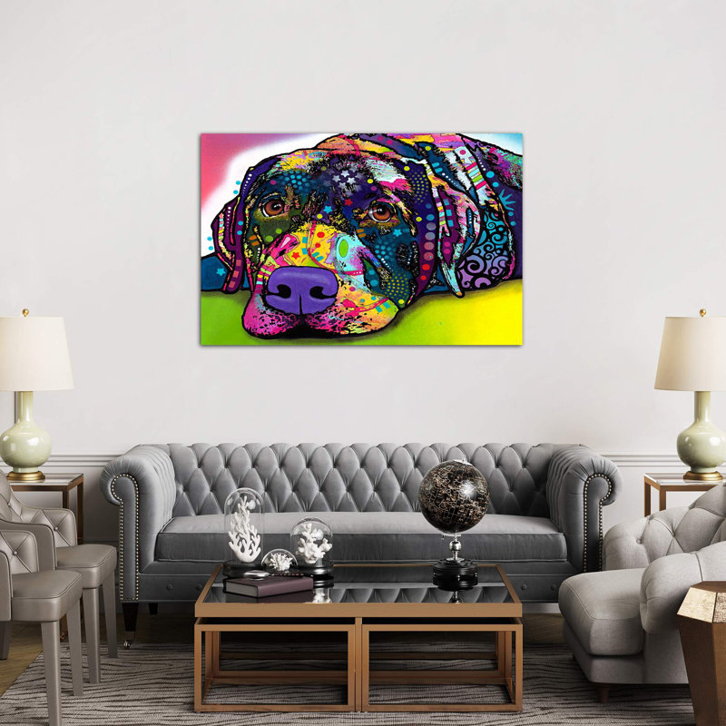 Savvy Labrador by Dean Russo - Print on Canvas, 101.6 cm H x 66.04 cm W x 3.175 cm D, No Frame