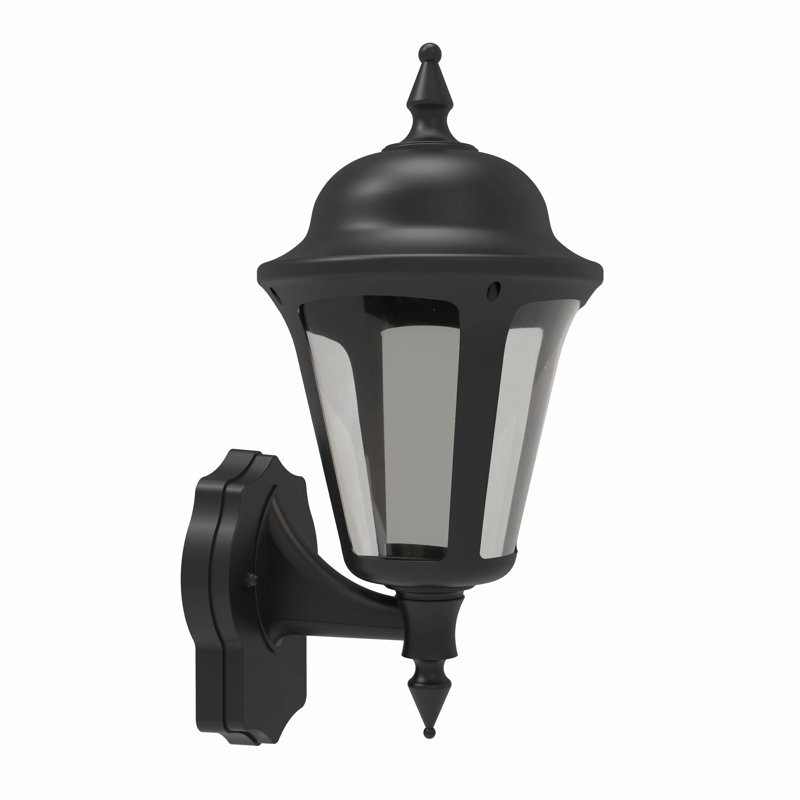 Outdoor Wall Lantern (Black) 550lm Warm White IP65 Rated LED Integrated 8W Exterior Wall Lamp - 4L2/3414