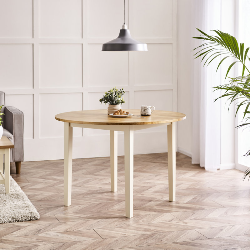 Table de salle à manger Alissah Farmhouse, Oak/Cream