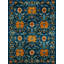 Tapis décoratif moderne à motif tissé floral orange Rio-549839920