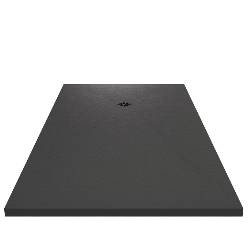 Curbless Shower Base Ava Slate 60" x 30", Black