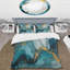 Ensemble de housse de couette Turquoise Gold Infusé Marble II - Fractals-107147787