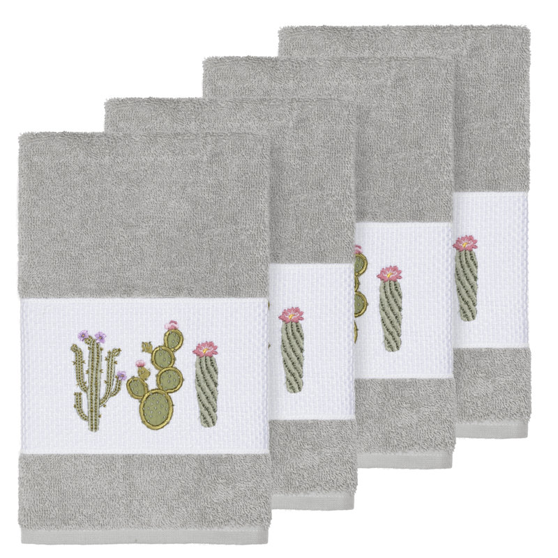 Débarbouillette en coton Mila Turkish, Gris clair