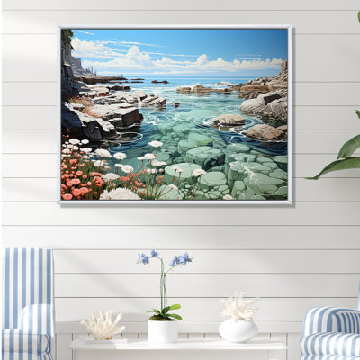 Paysage de plage sauvage III sur toile
