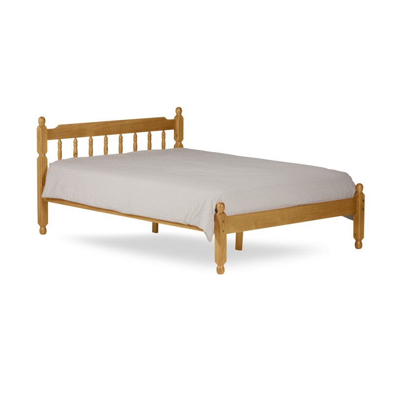 Colonial Spindle Pine Wooden Bartlesville Bed, Double (4'6), Waxed Pine
