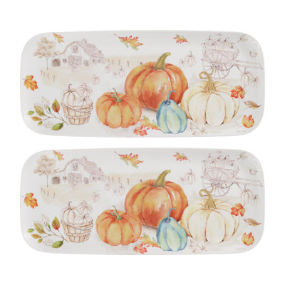 2-Piece Pumpkin Season 15" Tray