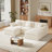 110.2" Modular Cloud Couch with Ottoman, U-Shaped Deep Seat Sofa for Living Room, No Assembly Required-630283889