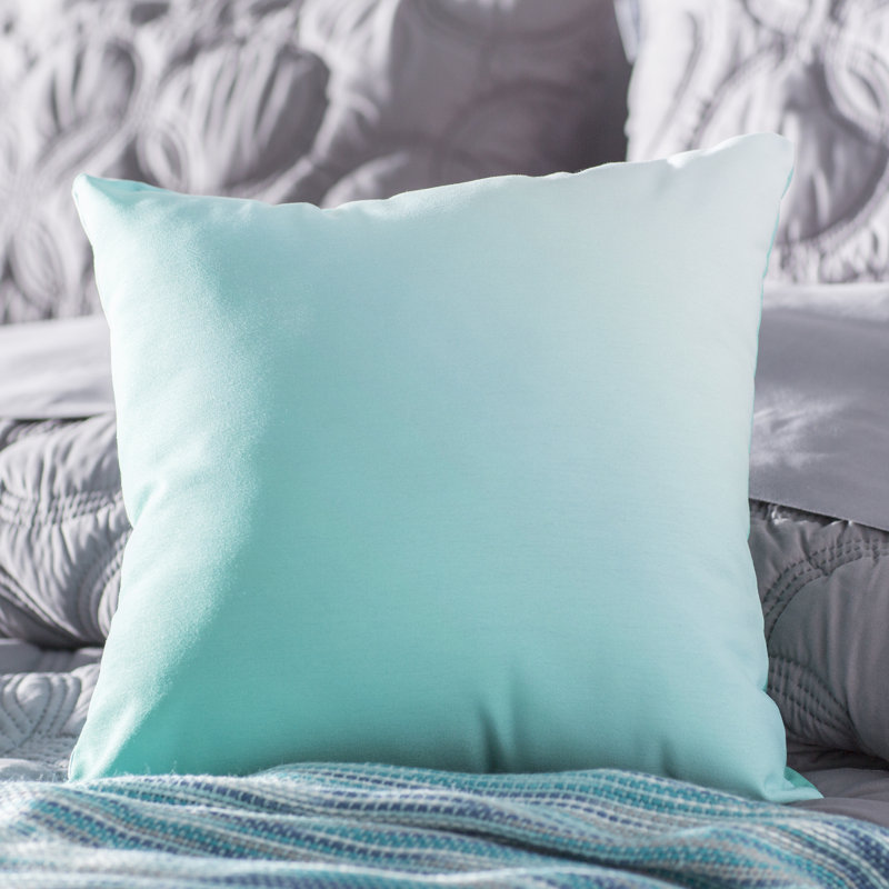 Ombre Reversible Throw Pillow, 20"x20", Jade