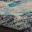 Tapis tissé à la machine abstrait 7 pi x 10 pi ivoire