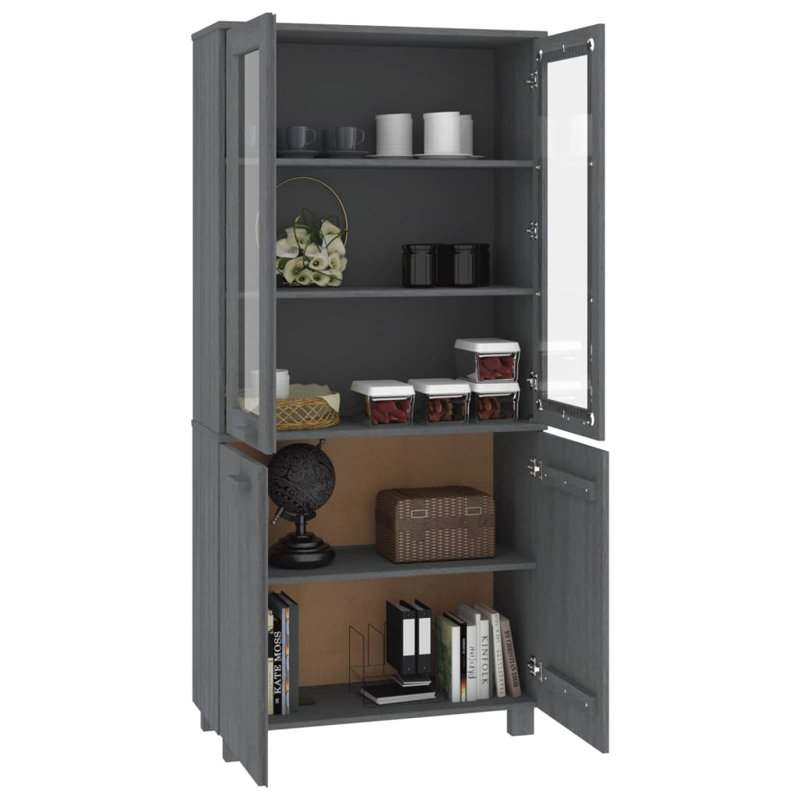 Vitrine à tiroirs Hamar pour salon HAMAR, Gris foncé