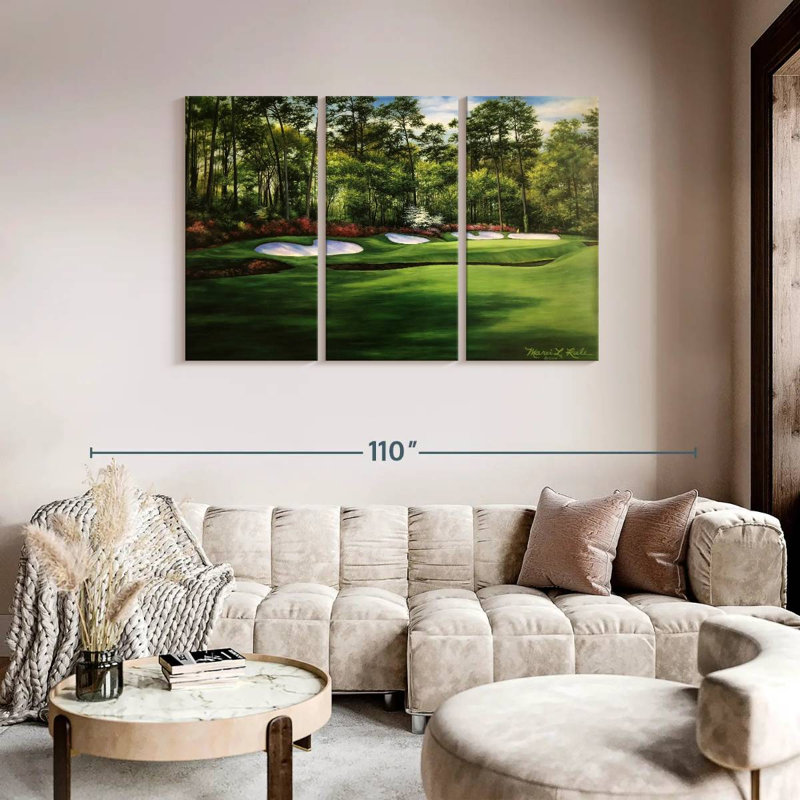 «Augusta National 13th Hole I», reproduction d'art sur toile, H 48 po x l 74 po x P 1,25 po