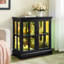 Vitrine Led Curio, vitrine avec tablettes réglables, bibliothèque au design rétro-1468796560