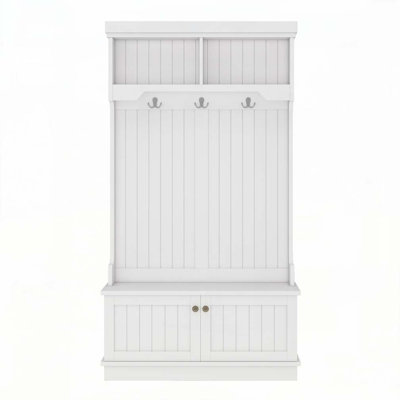 Hall Tree with Storage Shoe Bench for Entryway and Hallway