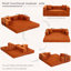 Canapé-lit modulaire double en mousse avec tissu velours côtelé, sans assemblage-844961053