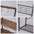 Nadisha Bakers Rack Coffee Bar Kitchen Storage Shelf 10 Hooks 3 Shelves Industrial