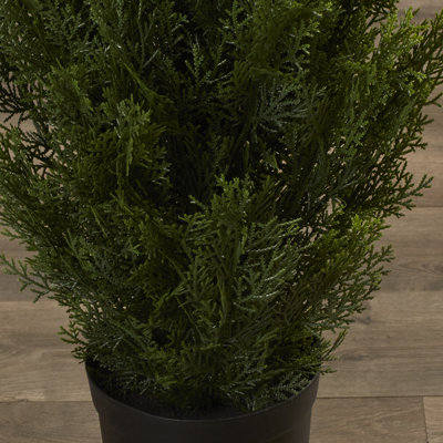 48'' Faux Cedar Topiary in Pot Liner