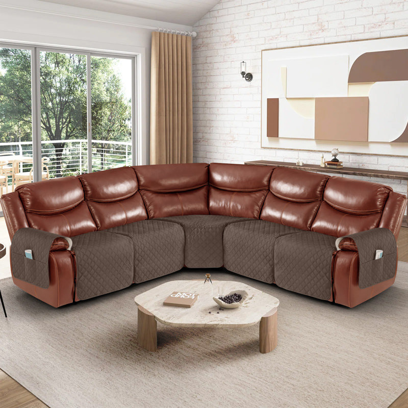 Housse pour canapé inclinable et imperméable Wildee 5 pièces Wildee, Brun