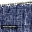 Rideau de douche abstrait en tissu bleu indigo abstrait avec 12 crochets-1197605448