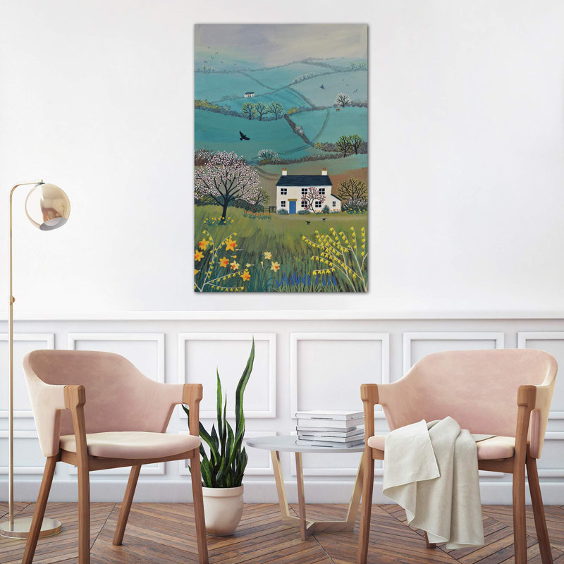 Across Spring Hills by Jo Grundy - Wrapped Canvas Painting, 101.6 cm H x 66.04 cm W x 1.91 cm D