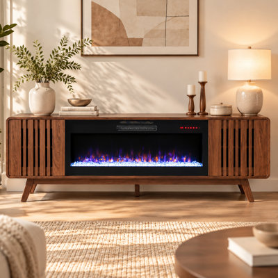 Meuble télé de 78 po avec foyer électrique et télécommande