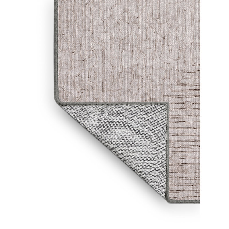Machine Washable Gray Area Rug, Rectangle 4' x 6'