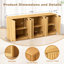 Buffet 67 po à 6 portes avec rangement pour cuisine, salon, noyer-1348016697