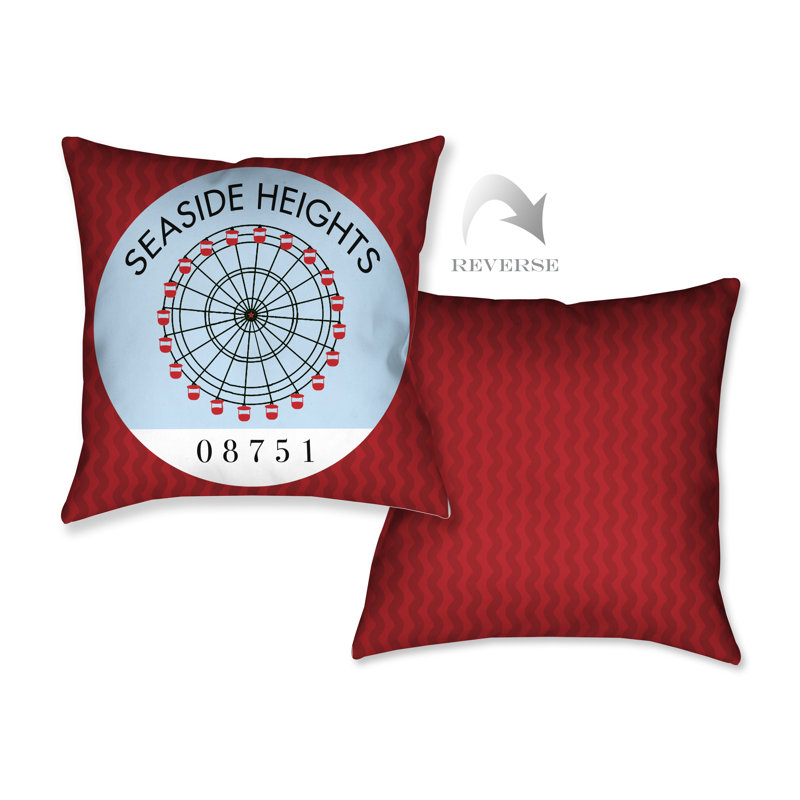 Seaside Heights Reversible Throw Pillow