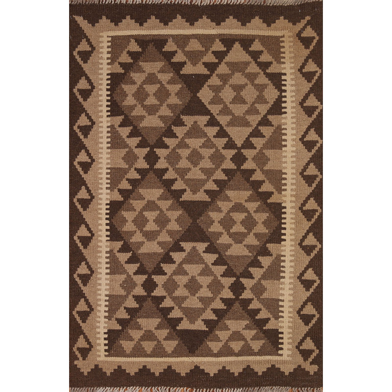Kilim Reversible Wool Area Rug 3x5