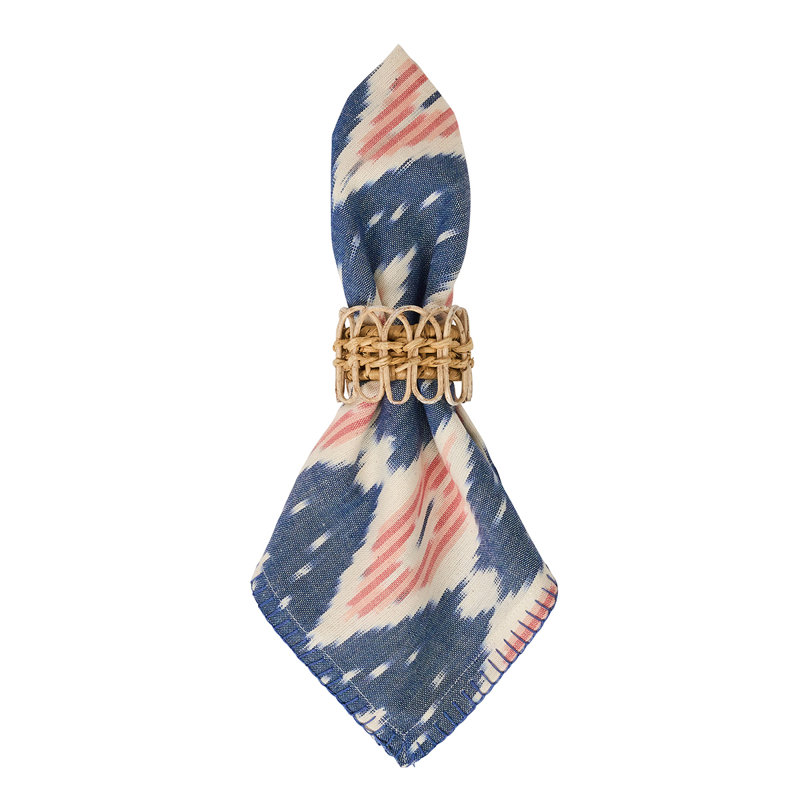Ikat Napkin - Blue/Pink
