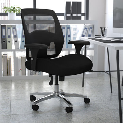 Winesburg Ergonomic Mesh Swivel Office Chair with Padded Seat and Ratchet Back by Flash Furniture