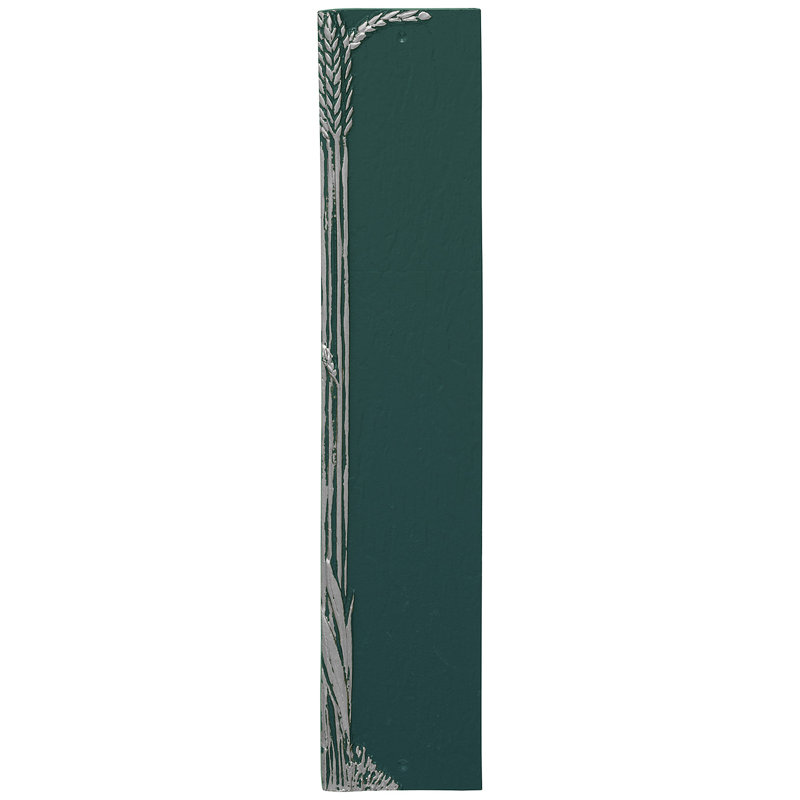 Plaque d'adresse colonne de blé, Oui, Vert forêt / Argent
