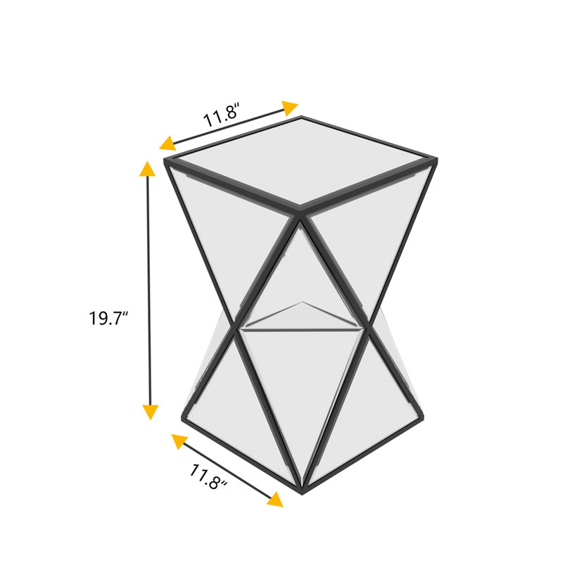 Multi-faceted Geometric Symmetrical End Table