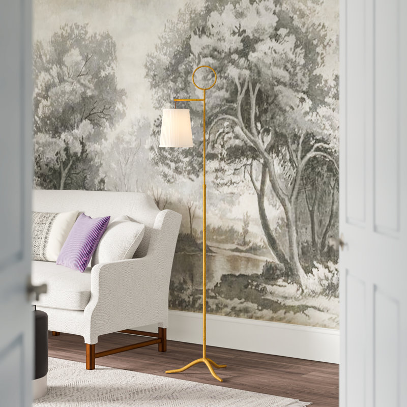 Lampe de travail sur pied 70 po Charlotte, Feuille d'or antique