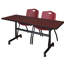 Table gigogne d'appoint Nevjana, 2 chaises empilables-32962089-32962092-32962098