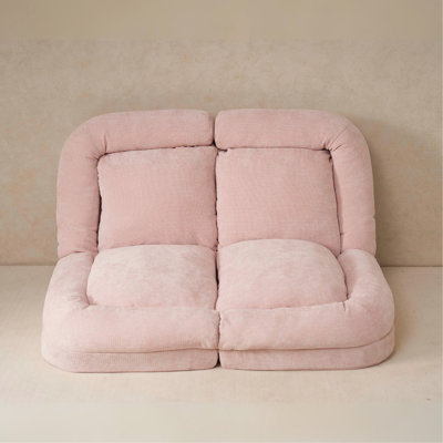 Canapé-lit double convertible pliable, rose
