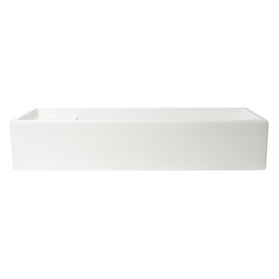 Lavabo de salle de bain rectangulaire semi-encastré en argile réfractaire 14,6 po Alfi Brand