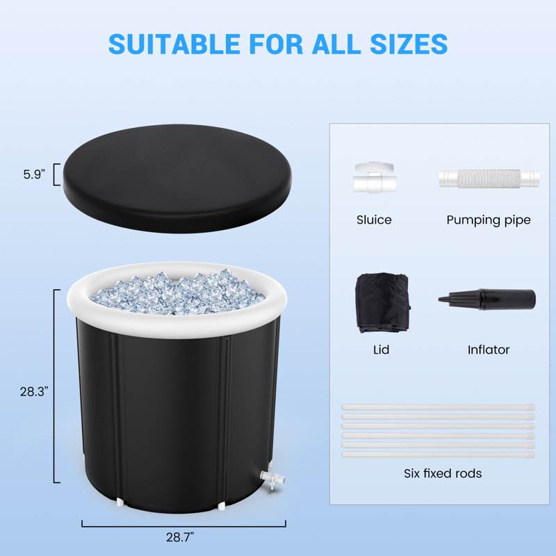 165-Gallon Capacity Foldable Ice Bath Tub