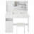 41" Left Drawer Desktop Vanity Table With Cushioned Stool Dresser Set, 2 AC With 2 USB Power Station, Hair Dryer Stand, Touch Control LED Mirror, 3-Color Switch, EPA, GCC, UL Certificate-675336953